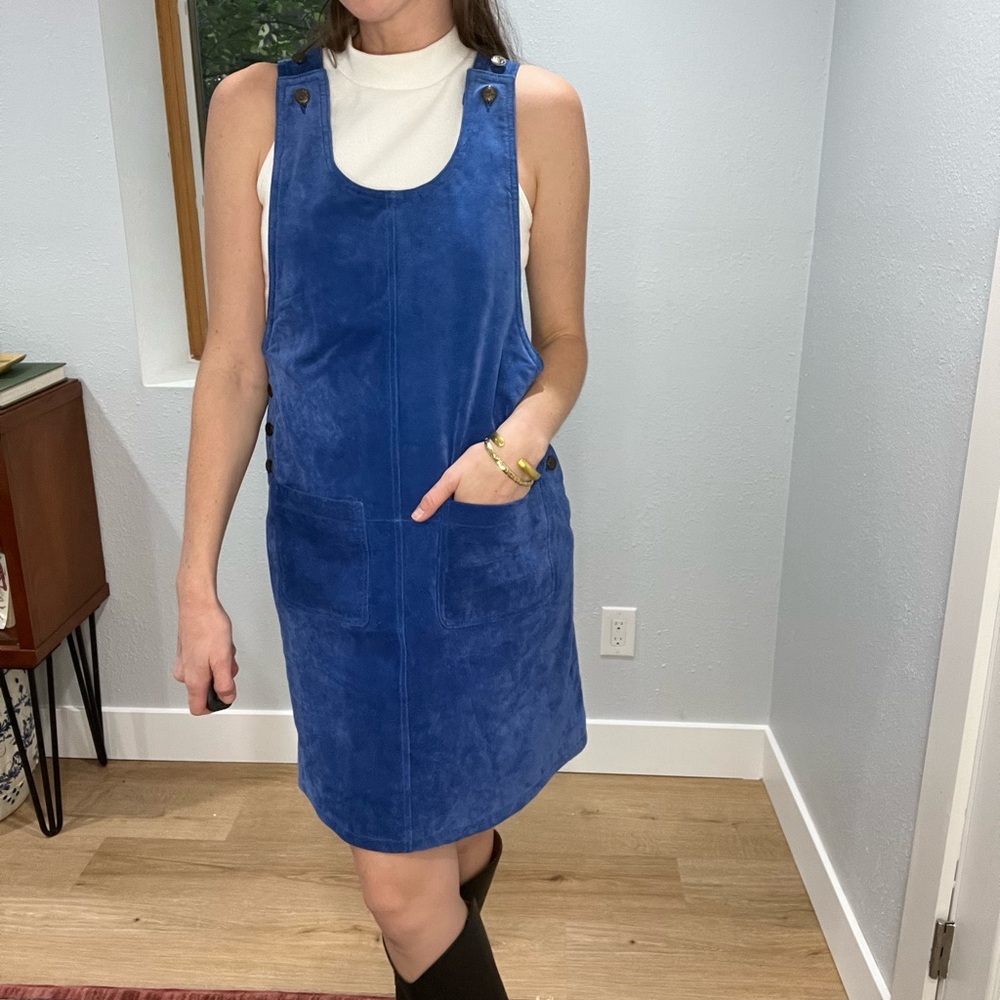 Vintage Fads Blue Overall Dress